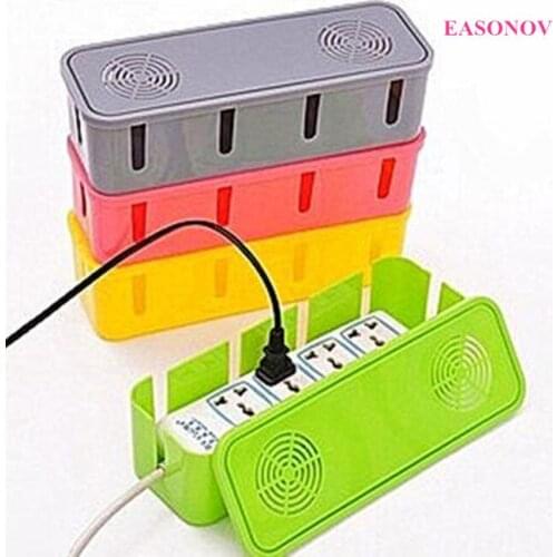Colorful Power Strip Storage Boxes Organizer Safety Socket Outlet Board Container Cables Electric Wire Case Accessories Supplies