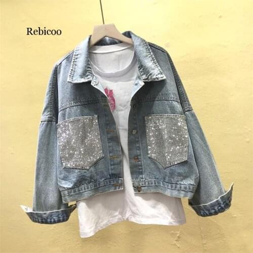 New Denim Jacket Women Jeans Coats Ladies Loose Boyfriend Streetwear Harajuku Vintage Autumn Female Basic Outerwear