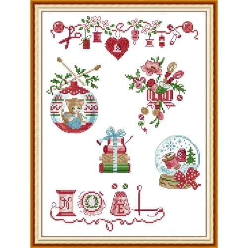 Christmas pattern Cross stitch kits 14CT 11CT counted printing canvas embroidery set Needlework Cloth crafts Holiday decoration