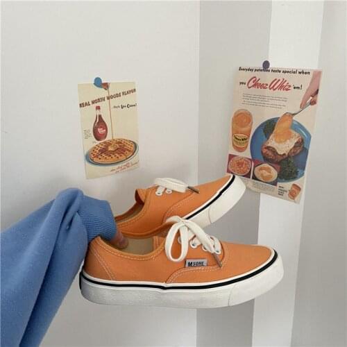 New Korean low-cut canvas shoes womens spring summer leisure all-match flat-bottom ins tide sports shoes skateboard shoes