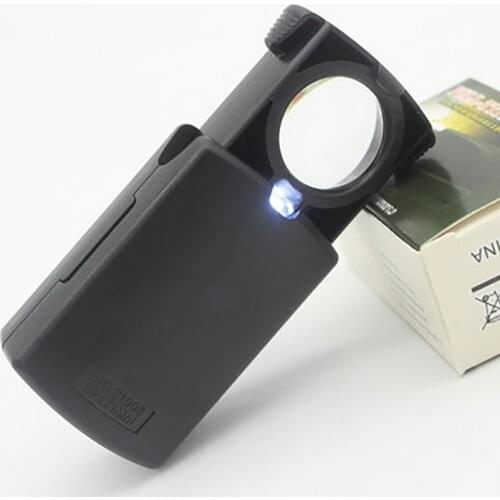 Portable 30X LED Light Magnifiers Acrylic Lens Magnifying Jewelry Appraisal/Seniors Reading/Elderly Sewing Pull Type Magnifier