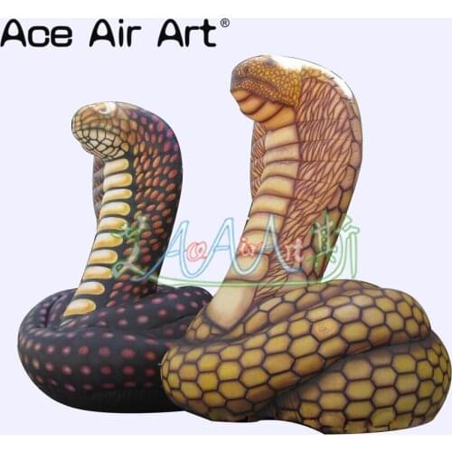 Lifelike huge Inflatable snake models inflatable wild cobras for event decoration/safari display