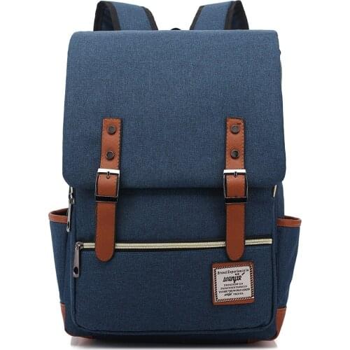 2021 New Custom Fashion Retro Laptop Backpack Nylon Travel Bag Female Outdoor Backpack Casual Male Canvas Bag Youth School Bag
