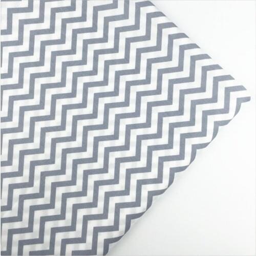Syunss,100%Cotton Twill Fabric Gray Wave Stripes Printed Patchwork DIY Handmade Curtain Textile Material Sewing Baby Toy Tissue