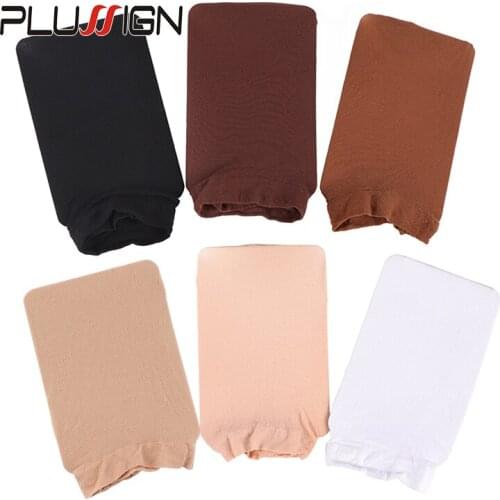 Top Black Dark Brown Beige Stocking Wig Cap Deluxe Stretchable Elastic Hair Net Snood Wig Cap 24Pcs/Lot