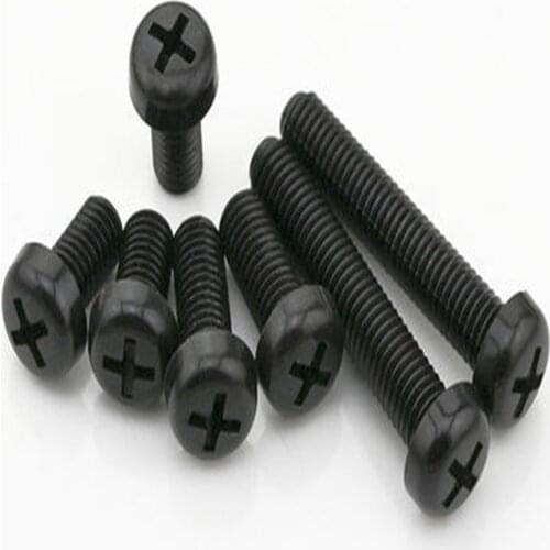 M3/M4 Plastic Pan Head Screw Flat Nylon Screws Cross Recessed Raised Counter Phillip Plaine Puntas Tornillo Vis DIN34812/DIN7985