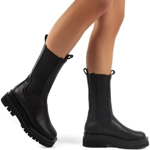 Perixir Platform Ankle Boots Women 2020 Chunky Heel Platform Boots Brand Designer Chelsea Boots Winter Shoes botas de mujer