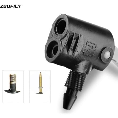 1PC Bicycle Pump Nozzle Hose Adapter Dual Head Pumping Parts Service Accessories F/V Service A/V Schrader/Presta Valve Converter