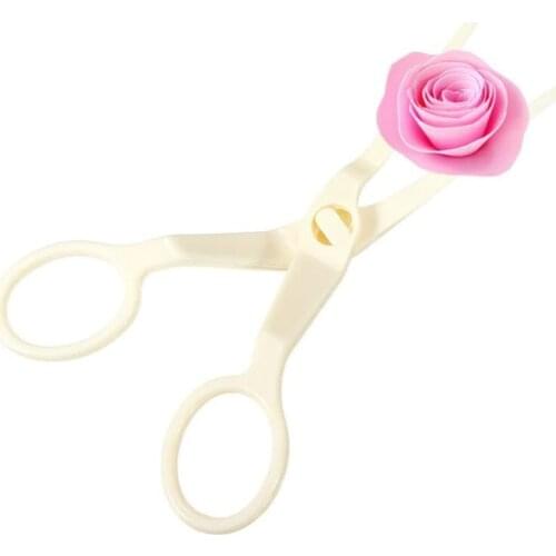 1 PC Plastic Scissor Flower Fondant Decorating Cake Tool Flower Lifter Cake Edge Scissor Clip Cream Transfer Confectionery Tools