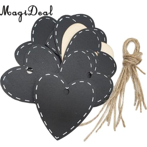 10pcs Mini Chalkboard Place Cards Hanging Blackboard Single Sided Chalkboard Wedding Party Table Number Place Tag Love Heart