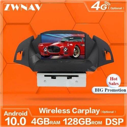 128GB Carplay Android 10.0 screen player For Ford KUGA 2013 2014 2015 2016 2017 2018 GPS Navi Auto Audio Radio Stereo Head Unit