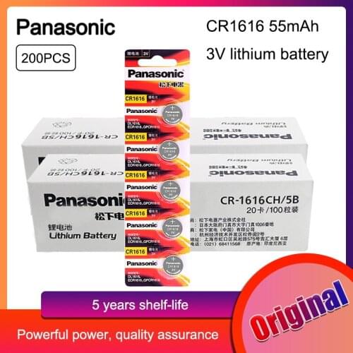 2021 New 200PCS/LOT CR1616 Panasonic 100% Original cr 1616 3V Lithium Button Cell Coin Battery DL1616 ECR1616 LM1616 5021LC