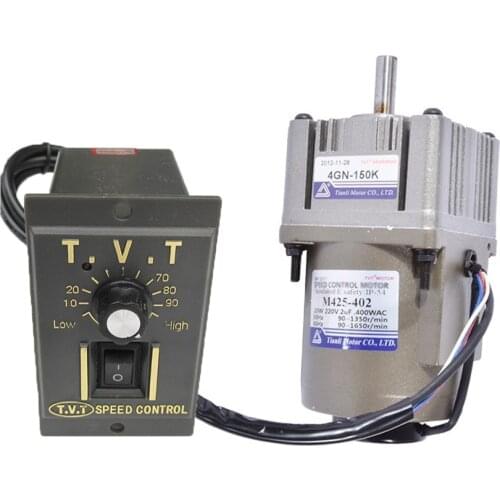 25W 220V AC Gear Motor 0.3A Electric Motor Variable Speed Controller Kits Low RPM Gear Reducer Motor+AC Motor Governor