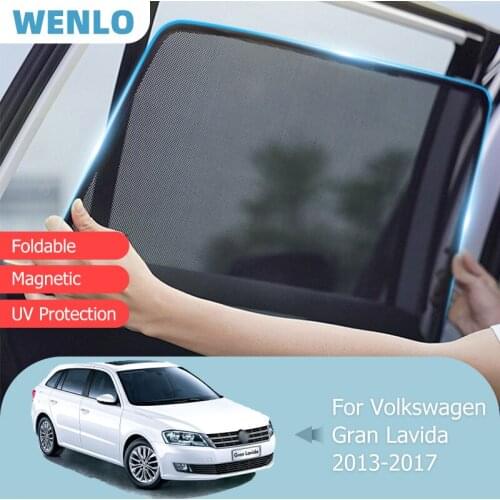 For Volkswagen Gran Lavida 2013-2017 Windshield Car Sunshade Side Window Blind Sun Shade Magnet Blocker Auto Visor Mesh Curtain