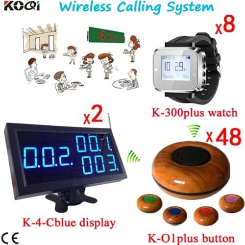 Waiter Paging System Wireless Table Call Bell Buttons Customer Calling To Waiters System 300M Remote