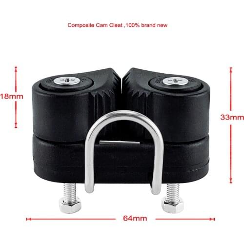 Black Ball Bearing Sailboat Cleat Kayak Anchor Cam for 3-12mm Rope