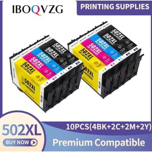 IBOQVZG EUR Version T502XL t502 502XL Full Ink Cartridge with Chip Compatible for Epson XP5100 xp5105 WF2860 WF2865 Printer