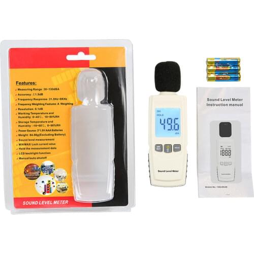 Decibel Monitor Tester LCD Digital Sound Level Meter Noise Tester (No Battery) GM1352