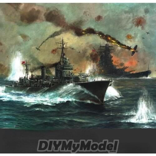 DIYMyModeI Destroyer Tokushima 1:200 DIY Handcraft Paper Model Kit Handmade Toy Puzzles Gift Movie prop