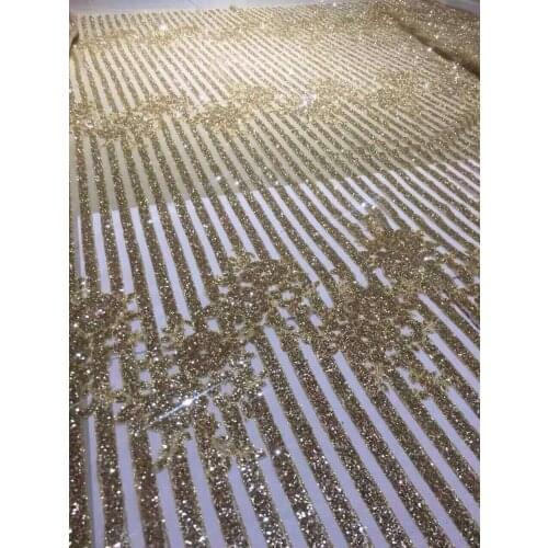 French african spangle paillette glitter sequence sequin lace fabric SYJ-9533