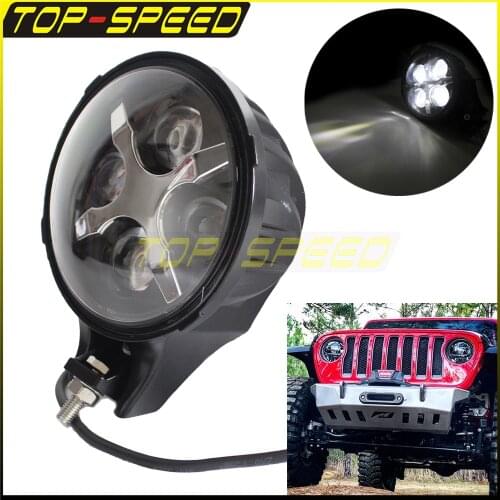 Round LED Fog Spot Light 60W X DRL Headlight For Jeep Truck Trailer Forklift Trains Boat Fire engine Outdoor Lighting Hunti