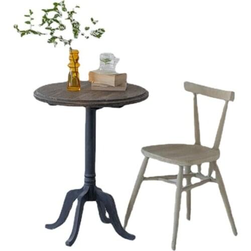 Living room furniture classic antique dining room furniture European style recycled wood round table