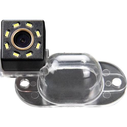 Misayaee Car Rear View Reverse Parking Camera Golden 8 Led for Nissan Paladin 2012 2013 Night Vision Waterproof