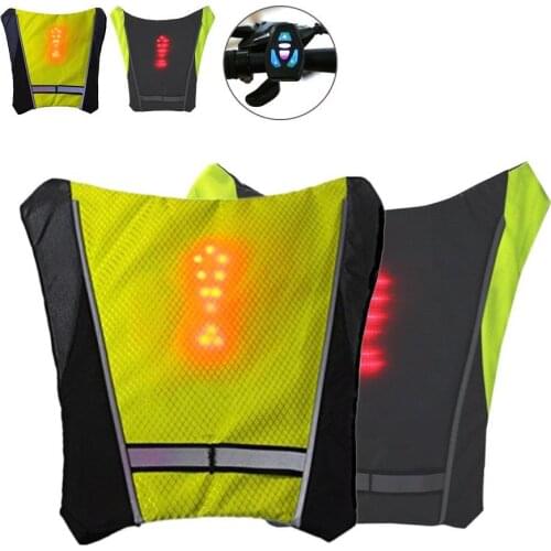 New Fashin Outdoor Product Cycling Bicycle LED Wireless Safety Turn Signal Light Vest Riding Night Guiding 20