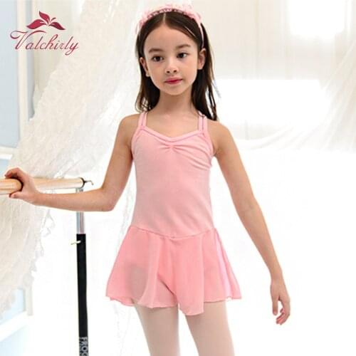 Pink Ballet Dance Dress Tutu Leotard Kids Wear Children Performance Costumes Ballerina Bodysuit for Girls