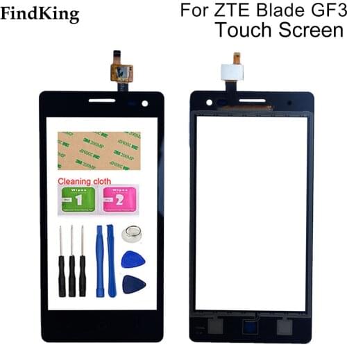 4.5" Phone Touchscreen Front Glass For ZTE Blade GF3 Touch Screen Digitizer Touch Panel Sensor Flex Cable Tools Adhesive