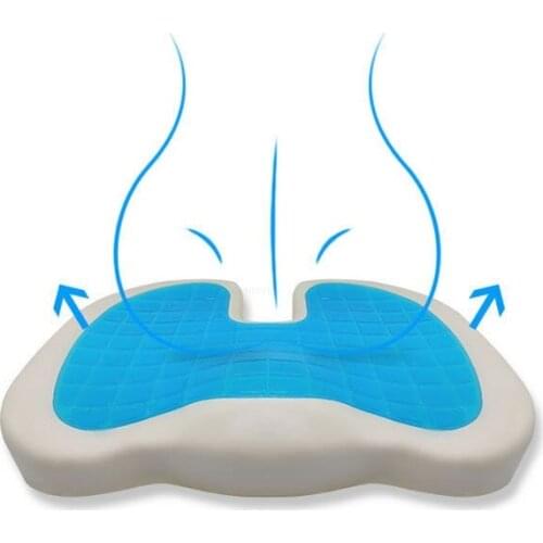 Sitting Cushion Gel Pillow Flex Sitter Flex Back Support Sit U-shape memory cotton gel seat cushion Posture