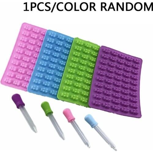 50 Gummy Bear Moulds Silicone Molds Ice Cube Mould Ice Ginger Pudding Jelly Mold Cake Baking Mold Tools