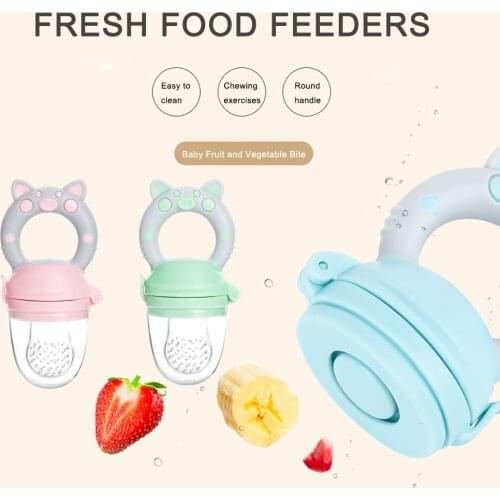 Feeding Cups Nibbler Feeder Baby Supplies Teethers Bottles New Kids Pacifier Silicone BPA Free Pvc 4 Months Cartoon Nipple Teat
