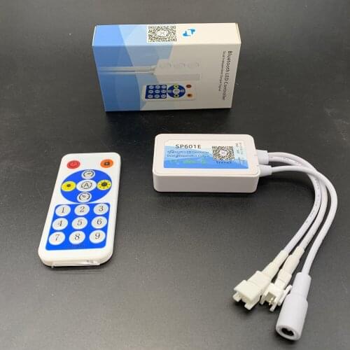 SP601E WS2812B WS2811 Music Controller Built In Mic Dual Signal Addressable Pixels LED RGB Strip Light IOS/Android App DC5V-24V