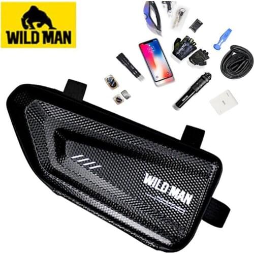 WILD MAN Road Bicycle Bag Frame Mountain Bike bag Rainproof Repair Hard Shell Tools Storage Pannier Cycling Accessories