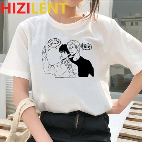 Banana fish anime woman 100% cotton tshirt japanese style clothes Harajuku streetwear egirl clothing graphic tee manga t-shirt
