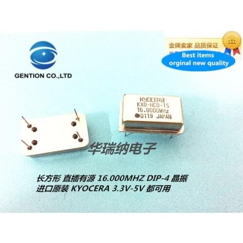 10pcs 100% new and orginal 5V rectangular active crystal DIP-4 imported KYOCERA KXO-HCO-TS 16.000MHZ 16M