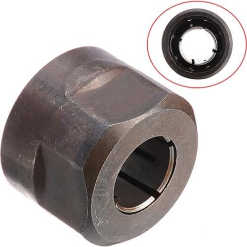 13MM Metal 1/2" Collet Nut Plunge Router Parts For MKt 3612 22.5*27mm Black