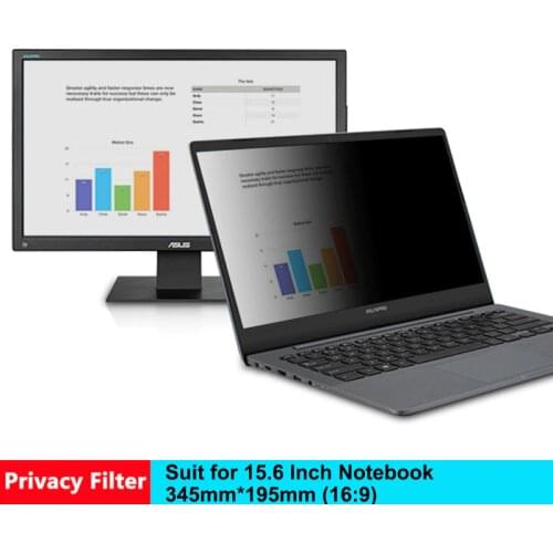 15.6 inch (345mm*195mm) Magnetic Privacy Filter Screen Protective Film for 16:9 Laptop Notebook Anti-glare Screen Protector