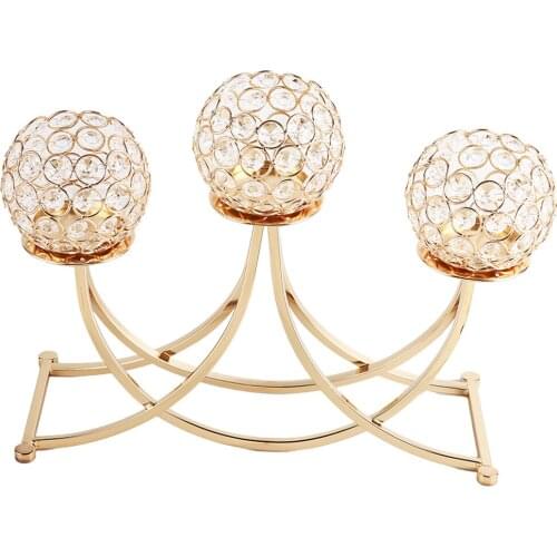 3 Arms Candle Holders for Party Fireplace Buffet Cabinet Candlestick Holders