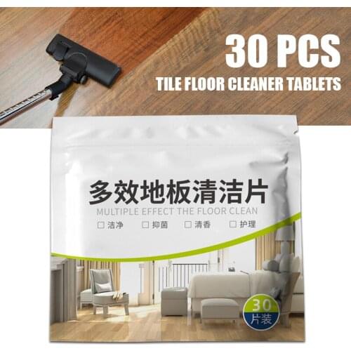 30pcs Fragrance Washing Wood Grease Sticky Messes Stain Remover Tile Floor Cleaner Tablets Household Cleaning Sheet Kit
