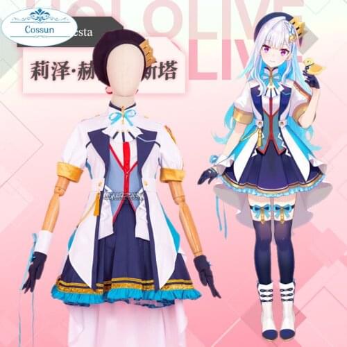 Anime! Vtuber Hololive Lize Helesta Lovely Dress Uniform Cosplay Costume Halloween Carnival Party Outfit For Women 2021 NEW