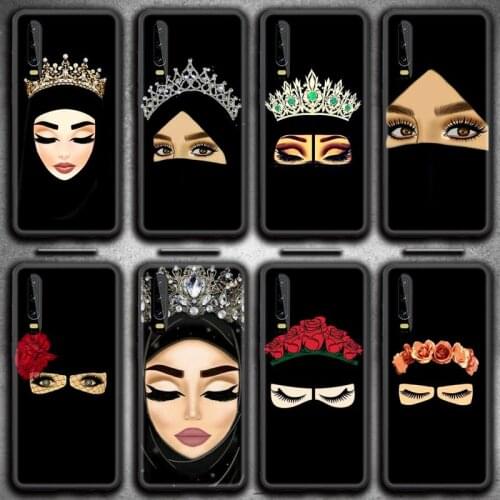 Arabic Hijab Girl Queen Crown Phone Case for Huawei P20 P30 P40 lite E Pro Mate 30 20 Pro P Smart 2020 P10