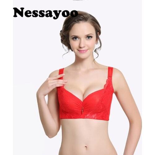 Large size thin section lace bra 85 90 95 100 105 C D E cups bras for women Have rims push up brassiere bh push up soutien gorge