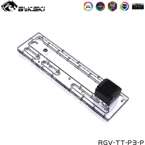Bykski Distro Plate Water Tank For Tt Core P3 Computer Case ,Reservoir ,5V 3PIN Light Header, RGV-TT-P3-P