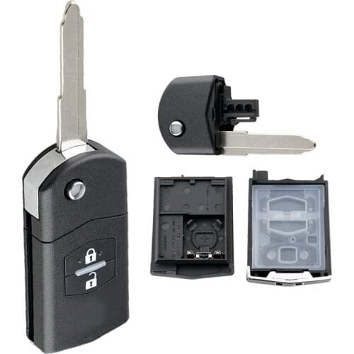 2 Buttons Car Key Shell Auto Remote Control Folding Housing Case Replacement Fit for Mazda 2 3 5 6 BT50 CX-5 CX-7 CX-9 RX8