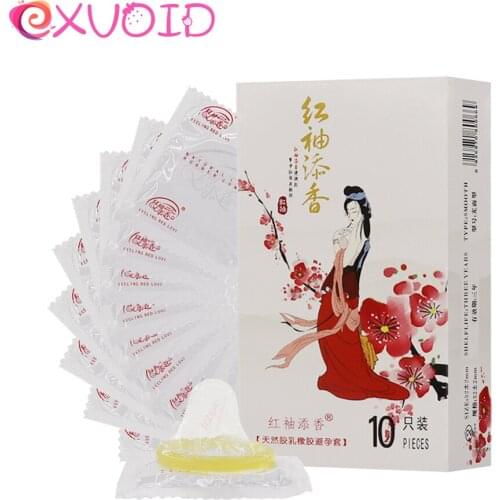 EXVOID Large Oil Condom Ultra Thin 10 PCS Sex Toys for Couples Sex Shop Condom for Men Natural Latex Penis Cock Sleeve 001