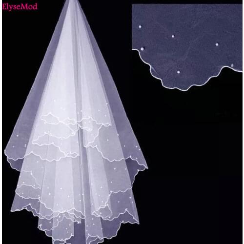 Hot Spring New Styles White Wedding Veil Bridal Veils length 120cm Without Comb Head Accessories
