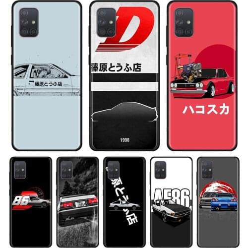 Initial D Car taillight Phone Case for Samsung Galaxy A51 A71 A21s A11 A31 A41 A50 A70 A10 A20 A30 A40 Black Soft Back Cover