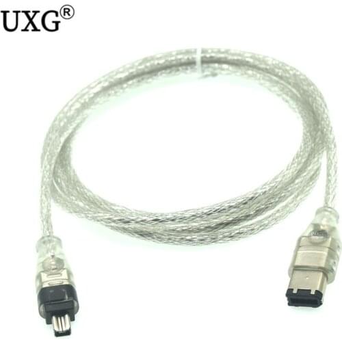1.5M FireWire 4P/6P 6pin to 4Pin IEEE 1394 iLink Adapter Cable Cord Wire Lead High Speed 150cm 5ft